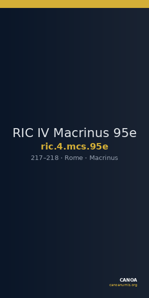 RIC IV Macrinus 95e — CANOA
