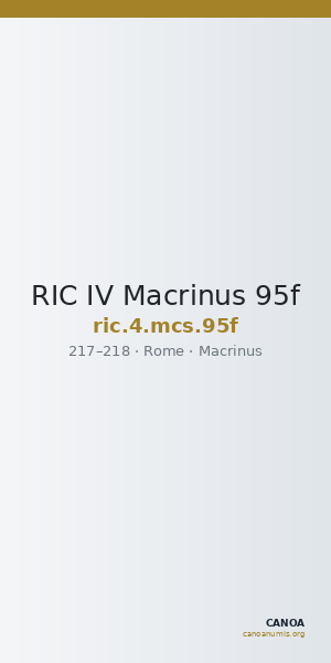 RIC IV Macrinus 95f — CANOA