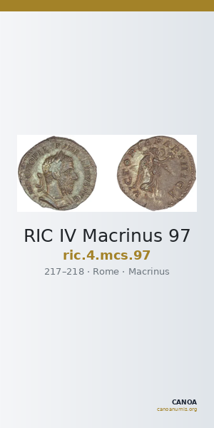 RIC IV Macrinus 97 — CANOA
