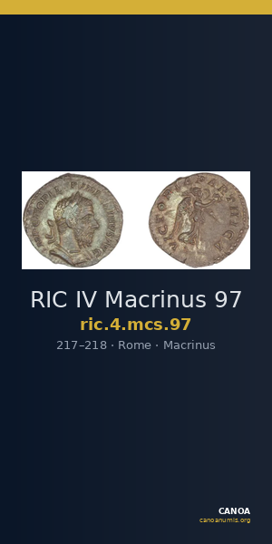 RIC IV Macrinus 97 — CANOA