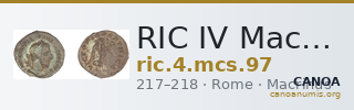 RIC IV Macrinus 97 — CANOA
