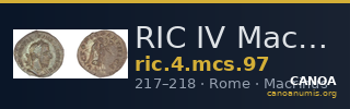 RIC IV Macrinus 97 — CANOA