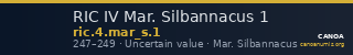 RIC IV Mar. Silbannacus 1 — CANOA