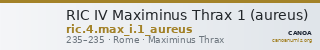 RIC IV Maximinus Thrax 1 (aureus) — CANOA