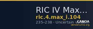 RIC IV Maximinus Thrax 104 — CANOA