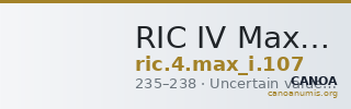 RIC IV Maximinus Thrax 107 — CANOA