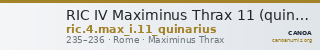RIC IV Maximinus Thrax 11 (quinarius) — CANOA