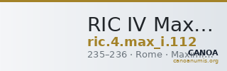 RIC IV Maximinus Thrax 112 — CANOA