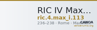 RIC IV Maximinus Thrax 113 — CANOA