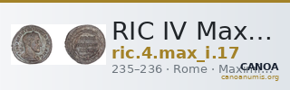RIC IV Maximinus Thrax 17 — CANOA