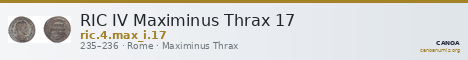 RIC IV Maximinus Thrax 17 — CANOA