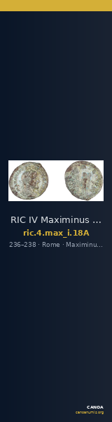 RIC IV Maximinus Thrax 18A — CANOA