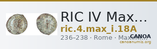 RIC IV Maximinus Thrax 18A — CANOA