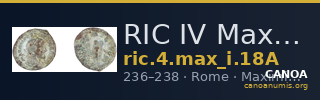 RIC IV Maximinus Thrax 18A — CANOA