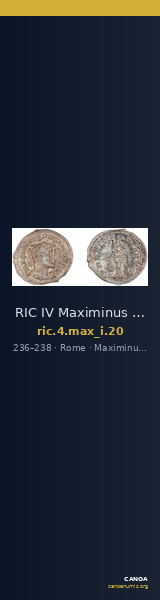 RIC IV Maximinus Thrax 20 — CANOA