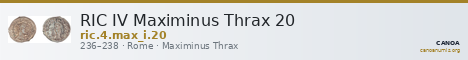RIC IV Maximinus Thrax 20 — CANOA
