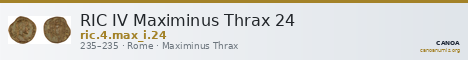 RIC IV Maximinus Thrax 24 — CANOA