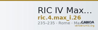 RIC IV Maximinus Thrax 26 — CANOA