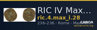 RIC IV Maximinus Thrax 28 — CANOA