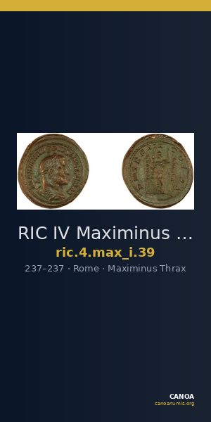 RIC IV Maximinus Thrax 39 — CANOA