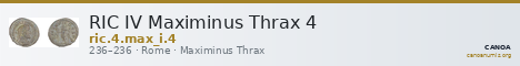 RIC IV Maximinus Thrax 4 — CANOA
