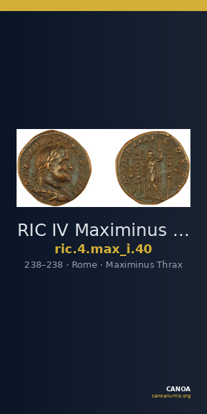RIC IV Maximinus Thrax 40 — CANOA