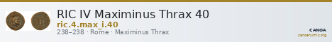 RIC IV Maximinus Thrax 40 — CANOA