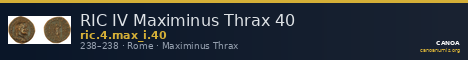 RIC IV Maximinus Thrax 40 — CANOA