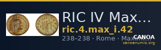 RIC IV Maximinus Thrax 42 — CANOA