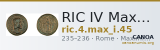 RIC IV Maximinus Thrax 45 — CANOA