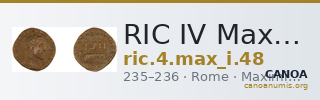 RIC IV Maximinus Thrax 48 — CANOA