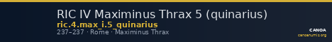 RIC IV Maximinus Thrax 5 (quinarius) — CANOA