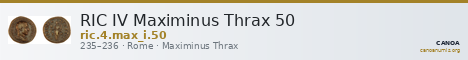RIC IV Maximinus Thrax 50 — CANOA