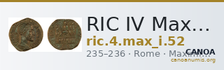RIC IV Maximinus Thrax 52 — CANOA