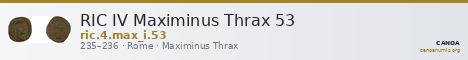 RIC IV Maximinus Thrax 53 — CANOA