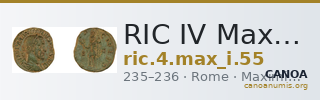 RIC IV Maximinus Thrax 55 — CANOA