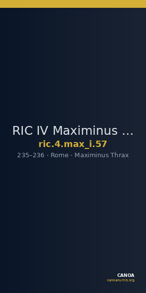 RIC IV Maximinus Thrax 57 — CANOA