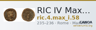 RIC IV Maximinus Thrax 58 — CANOA