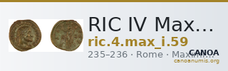 RIC IV Maximinus Thrax 59 — CANOA