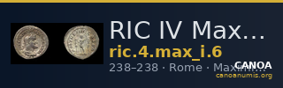 RIC IV Maximinus Thrax 6 — CANOA
