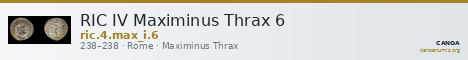 RIC IV Maximinus Thrax 6 — CANOA
