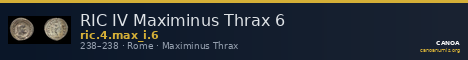 RIC IV Maximinus Thrax 6 — CANOA
