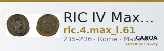 RIC IV Maximinus Thrax 61 — CANOA