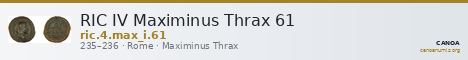 RIC IV Maximinus Thrax 61 — CANOA