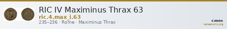 RIC IV Maximinus Thrax 63 — CANOA