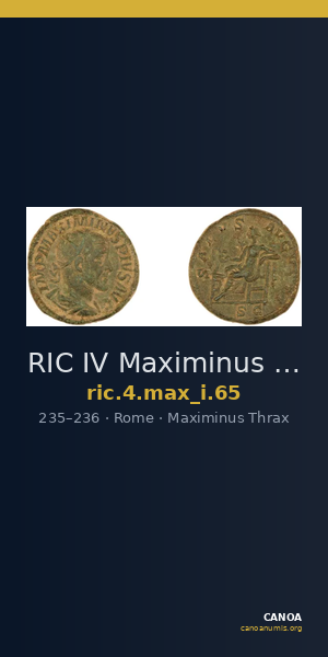 RIC IV Maximinus Thrax 65 — CANOA