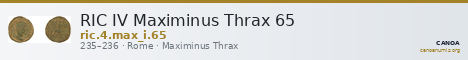 RIC IV Maximinus Thrax 65 — CANOA