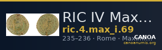 RIC IV Maximinus Thrax 69 — CANOA