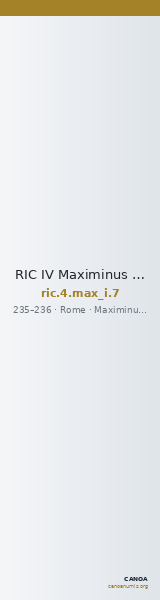 RIC IV Maximinus Thrax 7 — CANOA