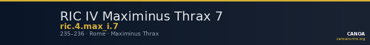 RIC IV Maximinus Thrax 7 — CANOA